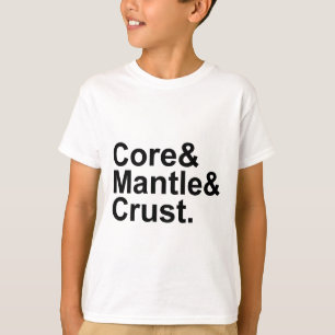 T-shirt Coeur de la croûte du manteau   Structure interne 