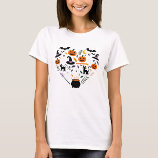 T-shirt Coeur de la magie d'Halloween