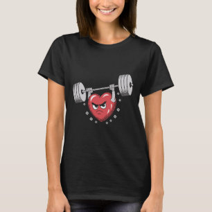 T-shirt Cœur de la Saint-Valentin soulève des poids drôle