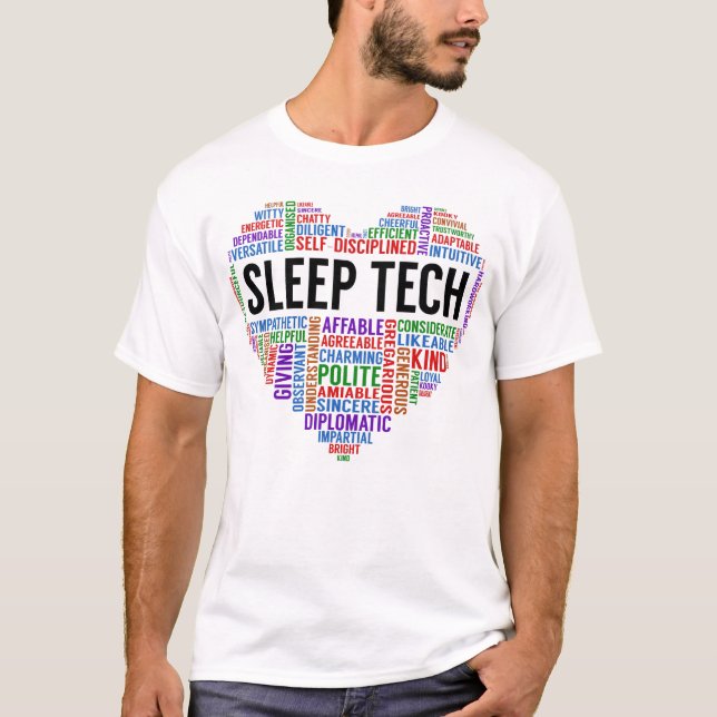 T-shirt Coeur de la technologie du sommeil (Devant)