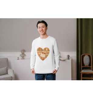 T-shirt Cœur de l'amoureux des livres Conception d'esthé