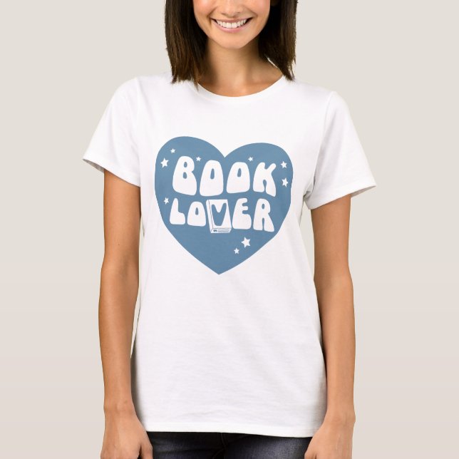 T-shirt Coeur de l'amoureux du livre (Devant)
