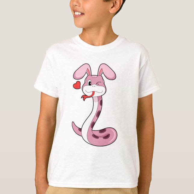 T-shirt Coeur de lapin serpent (Devant)
