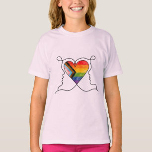 T-shirt Cœur de l'art en ligne Progress Pride