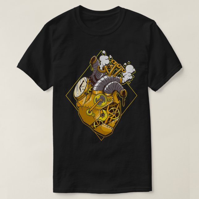 T-shirt Coeur de l'engrenage Steampunk (Design devant)