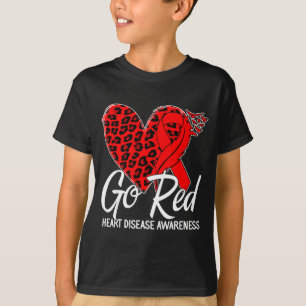 T-shirt Cœur de léopard rouge Alouette Oiseaux volant deho