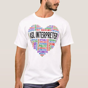 T-shirt Coeur de l'interprète Asl