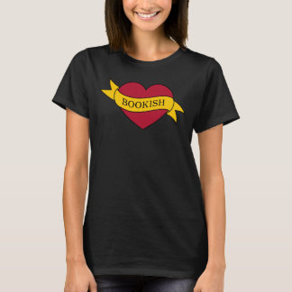 T-shirt Coeur de livre rose ruban jaune