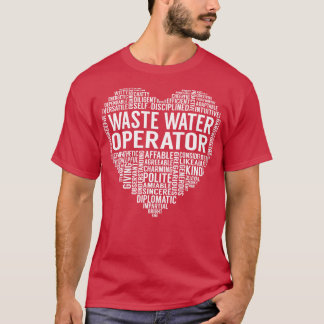 T-shirt Coeur de l'opérateur d'eau résiduaire