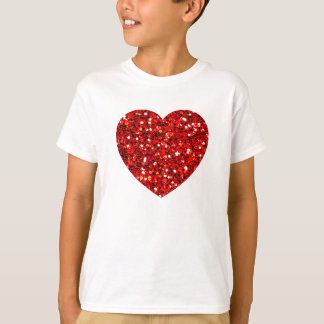 T-shirt Coeur de parties scintillant
