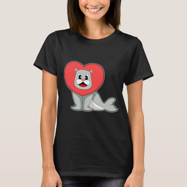 T-shirt Coeur de phoque (Devant)