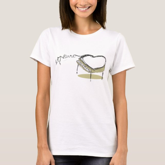 T-shirt Coeur de piano (Devant)