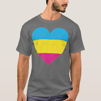 T-shirt Coeur de poche Funny LGB Pansexual Color Flag Fier