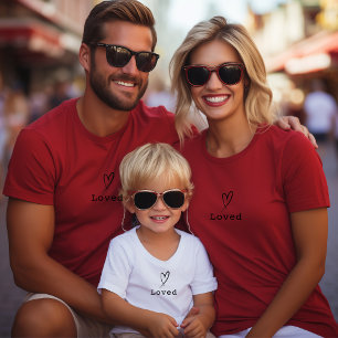 T-shirt Coeur de poche simple et texte personnalisé Valent