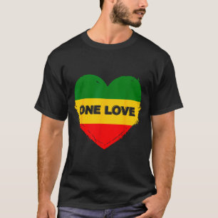 T-shirt Cœur de reggae un amour musique reggae rasta Rasta