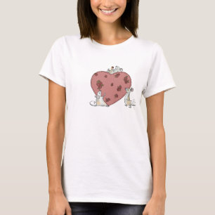 T-shirt Coeur de rose
