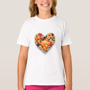 T-shirt Coeur de sushi