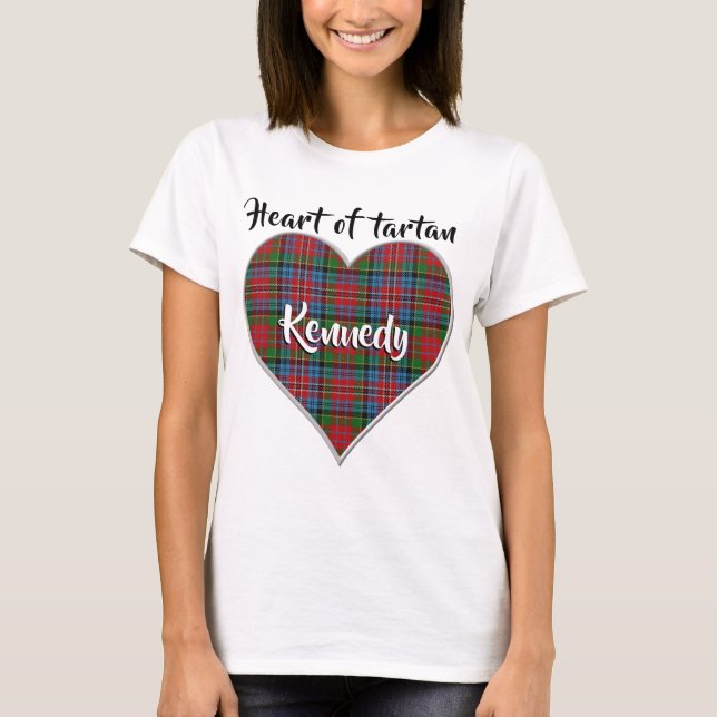 T-shirt Coeur de Tartan Clan enfant plaid (Devant)