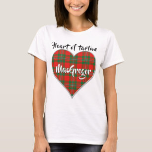 T-shirt Coeur de Tartan Clan MacGregor Gregor Plaid