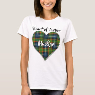 T-shirt Coeur de Tartan Clan MacRae Chasse Plaid