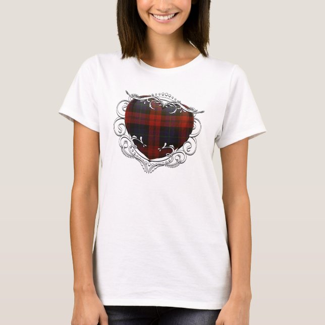 T-shirt Coeur de tartan de MacLachlan (Devant)
