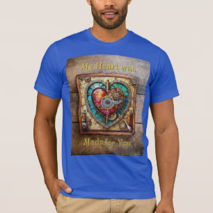 T-shirt Cœur de vitrail tournesol Série Steampunk