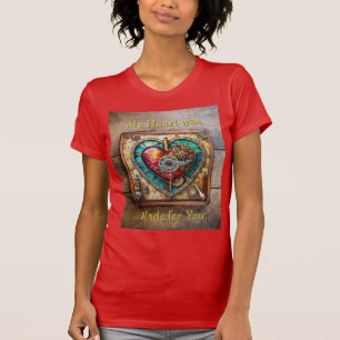 T-shirt Cœur de vitrail tournesol Série Steampunk