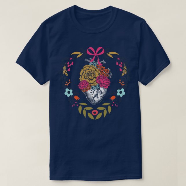 T-shirt Coeur des fleurs (Design devant)