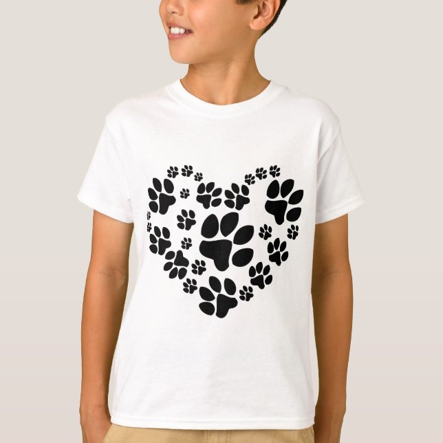 T-shirt Coeur des pattes (Devant)