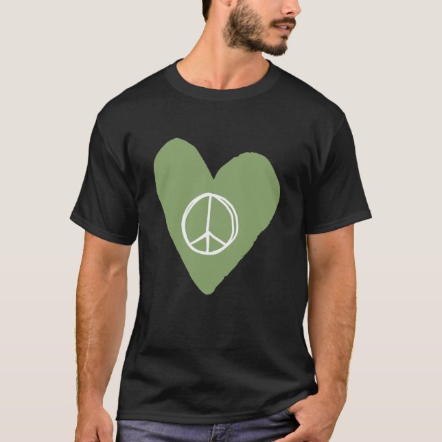 T-shirt Coeur des signes de paix (Devant)