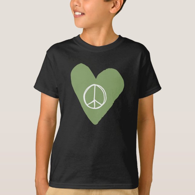 T-shirt Coeur des signes de paix (Devant)