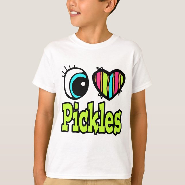 T-shirt Coeur des yeux lumineux J'aime les pilules (Devant)
