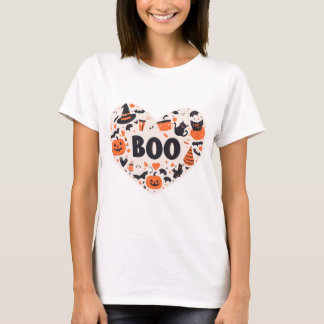 T-shirt Coeur d'Halloween