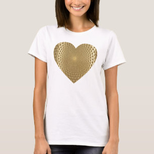 T-shirt Coeur doré prismatique