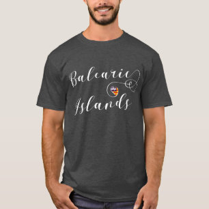 T-shirt Coeur Drapeau des Baléares, Baléares