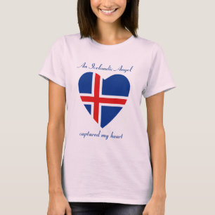 T-Shirt Cœur Drapeau d'Islande