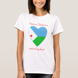 T-Shirt Cœur Drapeau Djibouti