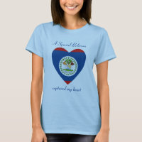 T-Shirt Cœur Drapeau du Belize