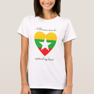 T-Shirt Cœur Drapeau Myanmar