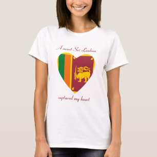 T-Shirt Cœur Drapeau Sri Lanka