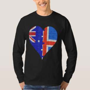 T-shirt Coeur du drapeau australien