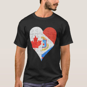 T-shirt Coeur du drapeau de l'artisan-sage canadien