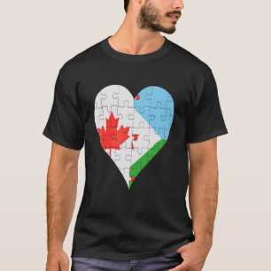 T-shirt Coeur du drapeau djiboutien