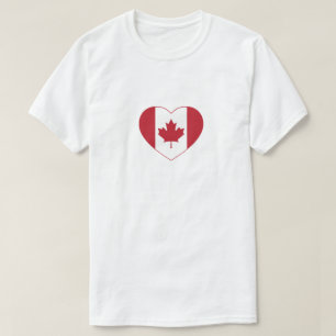 T-shirt Coeur du drapeau du Canada