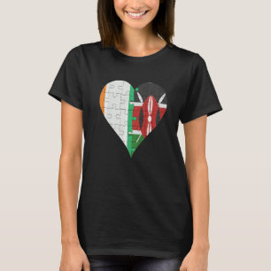T-shirt Coeur du drapeau du Kenya ivoirien