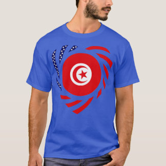 T-shirt Coeur du drapeau du Patriote Multinational Tunisie