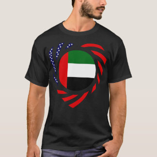 T-shirt Coeur du drapeau émirati américain