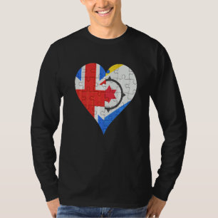 T-shirt Coeur du drapeau néerlandais britannique Bonaire