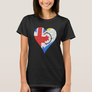 T-shirt Coeur du drapeau néerlandais britannique Bonaire