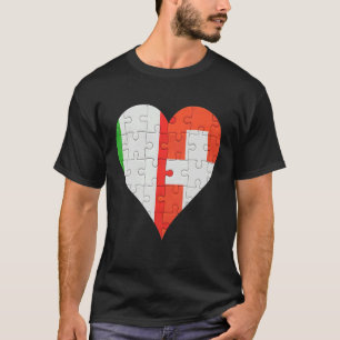 T-shirt Coeur du drapeau suisse italien